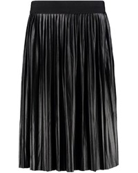 Boohoo Jeana Metallic Pleated Midi Skirt