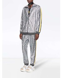 Gucci Laminated Sparkling Gg Jersey Jacket
