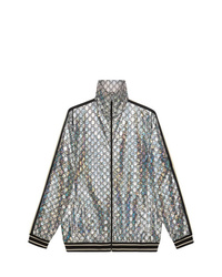 voluntario presentación intelectual Gucci Laminated Sparkling Gg Jersey Jacket, $2,500 | farfetch.com |  Lookastic