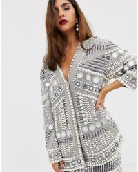 ASOS EDITION Mirror And Pearl Oversized Jacket