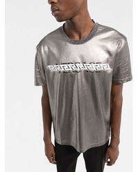 Versace Greca Print Metallic Effect T Shirt