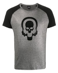 Just Cavalli Skull Print Crew Neck T Shirt