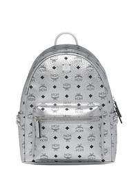 MCM Small Side Stud Metallic Faux Leather Backpack