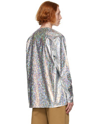 Doublet Silver Graphic Foil Long Sleeve T Shirt