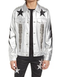 Cult of Individuality Type Ii Faux Leather Jacket In Silver Leather At Nordstrom