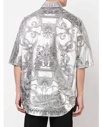 Versace Silver Baroque Silk Shirt