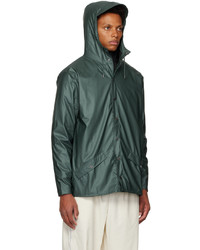 Rains Green Waterproof Jacket