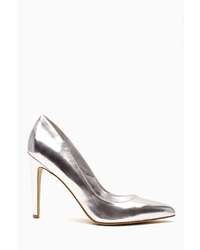 Nasty Gal Shoe Cult Luxe Pump Silver