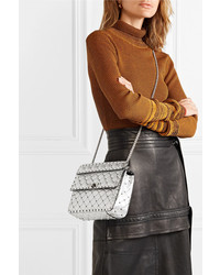 Valentino Garavani The Rockstud Spike Medium Quilted Metallic Leather Shoulder Bag