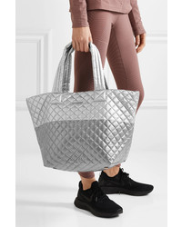 MZ Wallace Metro Medium Quilted Metallic Shell Tote