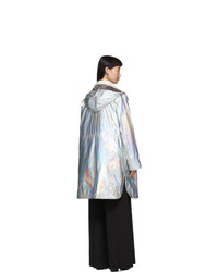 Yves Salomon Army Silver Down Iridescent Removable Insert Coat