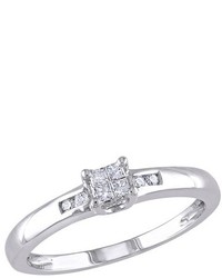 18 Cttw Princess And Round Diamond Engaget Ring In Sterling Silver I2i3 Ghi