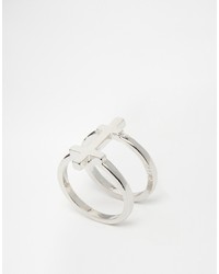 Asos Collection Double Cross Ring