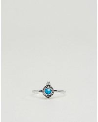 Asos Curve Curve Sterling Silver Turquoise Stone Ring