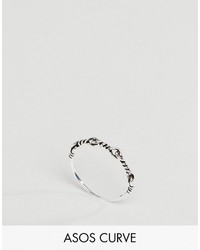 Asos Curve Curve Sterling Silver Twist Ring