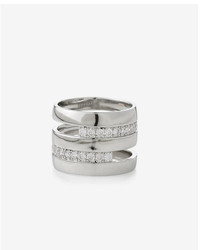Express Cut Out Wide Pave Metal Ring