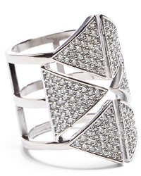 Sole Society Cutout Crystal Statet Ring