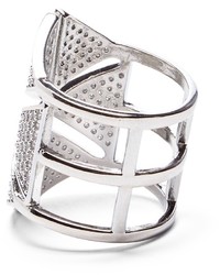 Sole Society Cutout Crystal Statet Ring