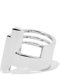 Eddie Borgo Division Rhodium Plated Cubic Zirconia Ring Silver