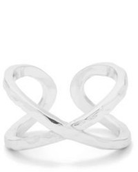 Gorjana Elea Crisscross Ring Silver Size 6