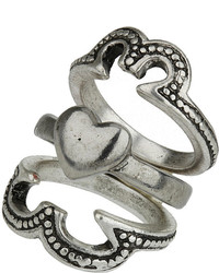 Topshop Engraved Pattern Heart Ring