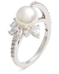 Nadri Essense Faux Pearl Stone Ring