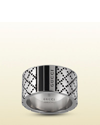 Gucci Diamantissima Wide Ring In Sterling Silver