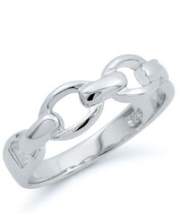 Kriskate and Co. Polished Links Sterling Silver Ring
