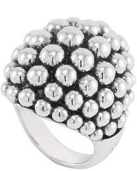 Lagos Large Sterling Silver Bold Caviar Dome Ring