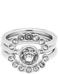 Ted Baker London 3 Pack Concentric Crystal Rings