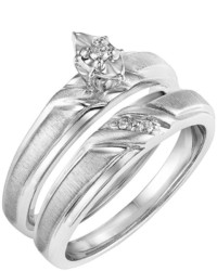 Love Always Diamond Accent Engaget Ring Set In Sterling Silver