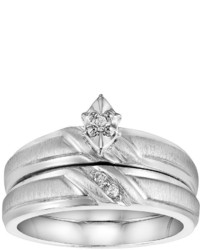 Love Always Diamond Accent Engaget Ring Set In Sterling Silver
