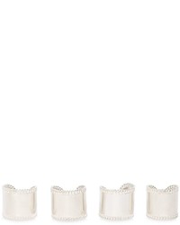 Maison Margiela Set Of 4 Rings With Chain Trim