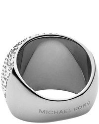 Michael Kors Michl Kors Pave Dome Ring Silver Color