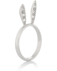Natasha Zinko 18 Karat White Gold Diamond Bunny Ring