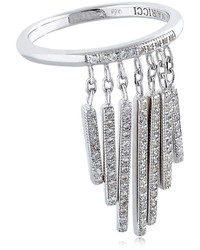 Nina Ricci Fringe Ring With Crystals