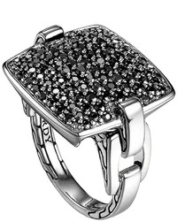 John Hardy Pave Black Sapphire Ring