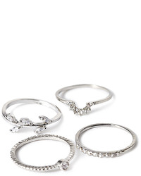 Forever 21 Rhinestone Accent Ring Set