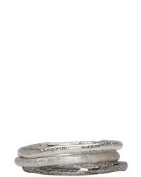 Pearls Before Swine Set Of Three Silver Two Tone Stacking Rings