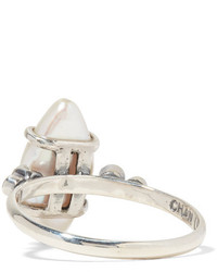 Chan Luu Silver Pearl And Diamond Ring