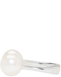 Saskia Diez Silver Pearl Sling Ring