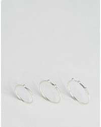 Pilgrim Silver Plated 3 Pack Multi Size Rings