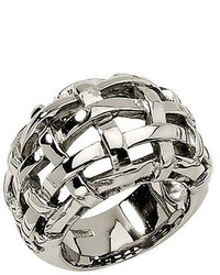 Steel By Design Stainless Steel Basket Woven Ring