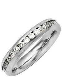 Steel By Design Stainless Steel Birthstone Eternity Band Ring