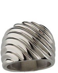 Steel By Design Stainless Steel Bold Graduated Ribbed Design Ring