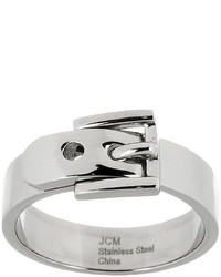 Steel By Design Stainless Steel Polished Buckle Design Ring