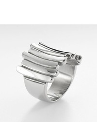 Steel City Stainless Steel Woven Line Ring
