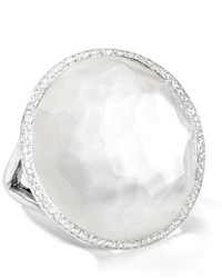 Ippolita Stella Large Lollipop Ring In Mother Of Pearl Doublet With Diamonds