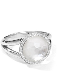 Ippolita Stella Mini Lollipop Ring In Mother Of Pearl Doublet With Diamonds 015
