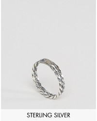 Asos Sterling Silver Double Plaited Ring